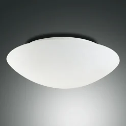 Pandora loftslampe, Ø 30 cm, glas, hvid