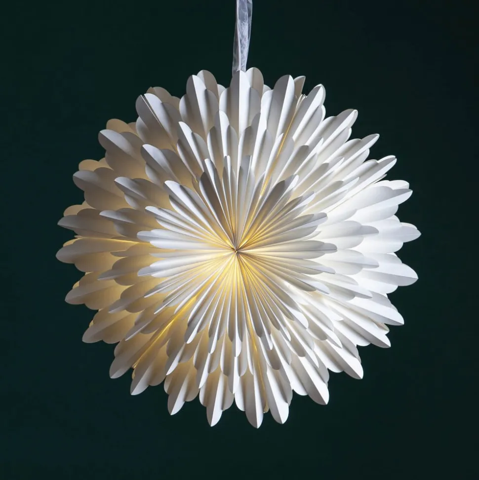 Papirstjerne Snow, Ø 50 cm, hvid, 3-lags, papir