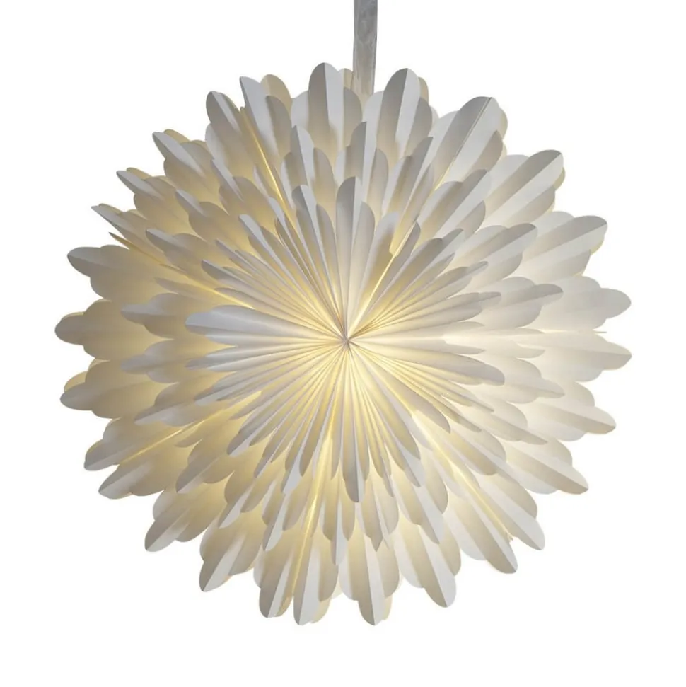 Papirstjerne Snow, Ø 50 cm, hvid, 3-lags, papir
