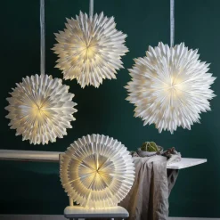 Papirstjerne Snow, Ø 50 cm, hvid, 3-lags, papir