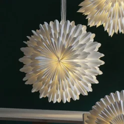 Papirstjerne Snow, Ø 50 cm, hvid, 3-lags, papir