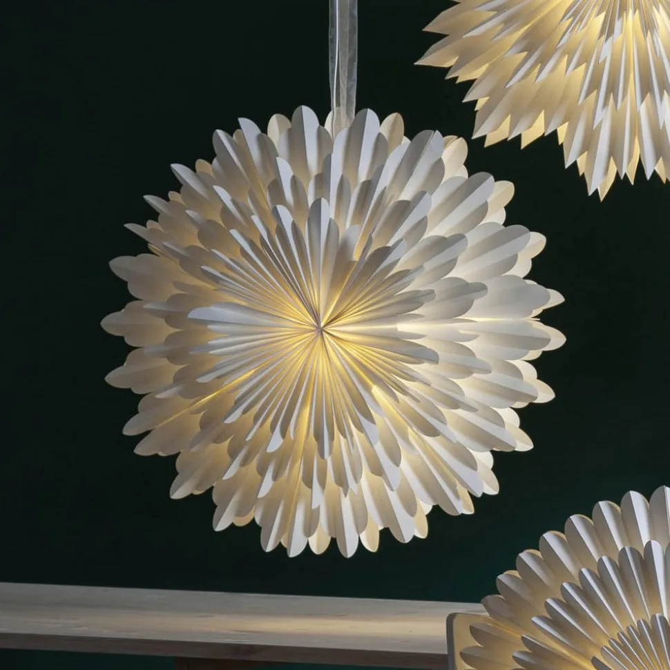 Papirstjerne Snow, Ø 50 cm, hvid, 3-lags, papir