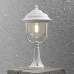 Parma sokkellampe, hvid