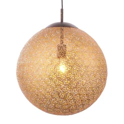 Paul Neuhaus Greta hængelampe, Ø 40 cm, guldfarvet, metal