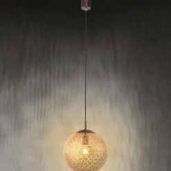 Paul Neuhaus Greta hængelampe, Ø 30 cm, guldfarvet, metal