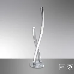 Paul Neuhaus LED-bordlampe Polina, sølv, metal, dæmpbar