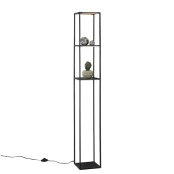 Paul Neuhaus LED-gulvlampe Contura, sort, metal, 140 cm