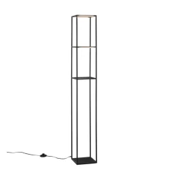 Paul Neuhaus LED-gulvlampe Contura, sort, metal, 140 cm