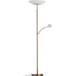 Paul Neuhaus LED-gulvlampe Alfred, messingfarvet, dæmpbar