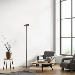 Paul Neuhaus LED-gulvlampe Q-Rotate mørkebrun 140 cm