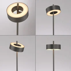 Paul Neuhaus LED-gulvlampe Q-Rotate mørkebrun 140 cm