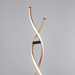 Paul Neuhaus LED-gulvlampe Polina, guld, metal, dæmpbar