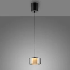 Paul Neuhaus LED-hængelampe Rika, Ø 15 cm, glas, dæmpbar