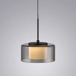 Paul Neuhaus LED-hængelampe Rika, Ø 15 cm, glas, dæmpbar