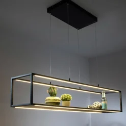 Paul Neuhaus LED-hængelampe Contura, sort, 105 cm