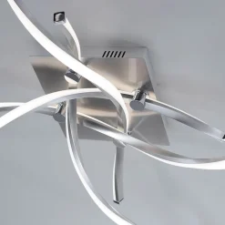 Paul Neuhaus LED-loftlampe Polina, 4 lyskilder, sølv, dæmpbar