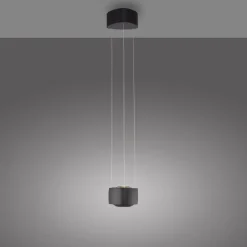 Paul Neuhaus LED-pendellampe Q-Stretto, sort, Ø 14,5 cm