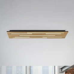 Paul Neuhaus Loftlampe Q-Acoustic træ 115 x 31 cm