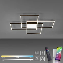 Paul Neuhaus Q-ASMIN LED-loftlampe, 80 x 80 cm