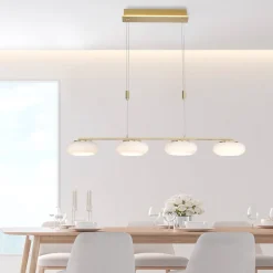 Paul Neuhaus Q-ETIENNE LED-hængelampe 4 lk messing