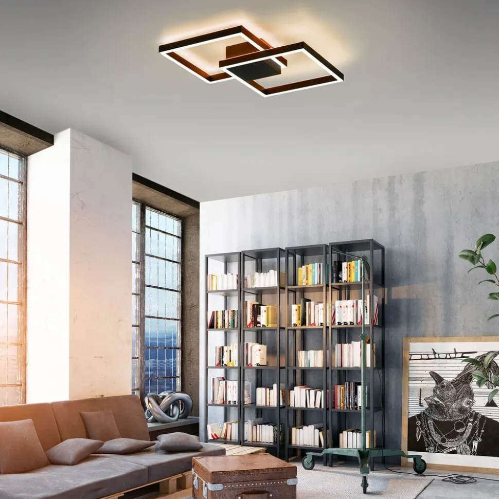 Paul Neuhaus Q-MARKO LED-loftlampe, 2 lk, kantet