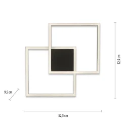Paul Neuhaus Q-MARKO LED-loftlampe, 2 lk, kantet