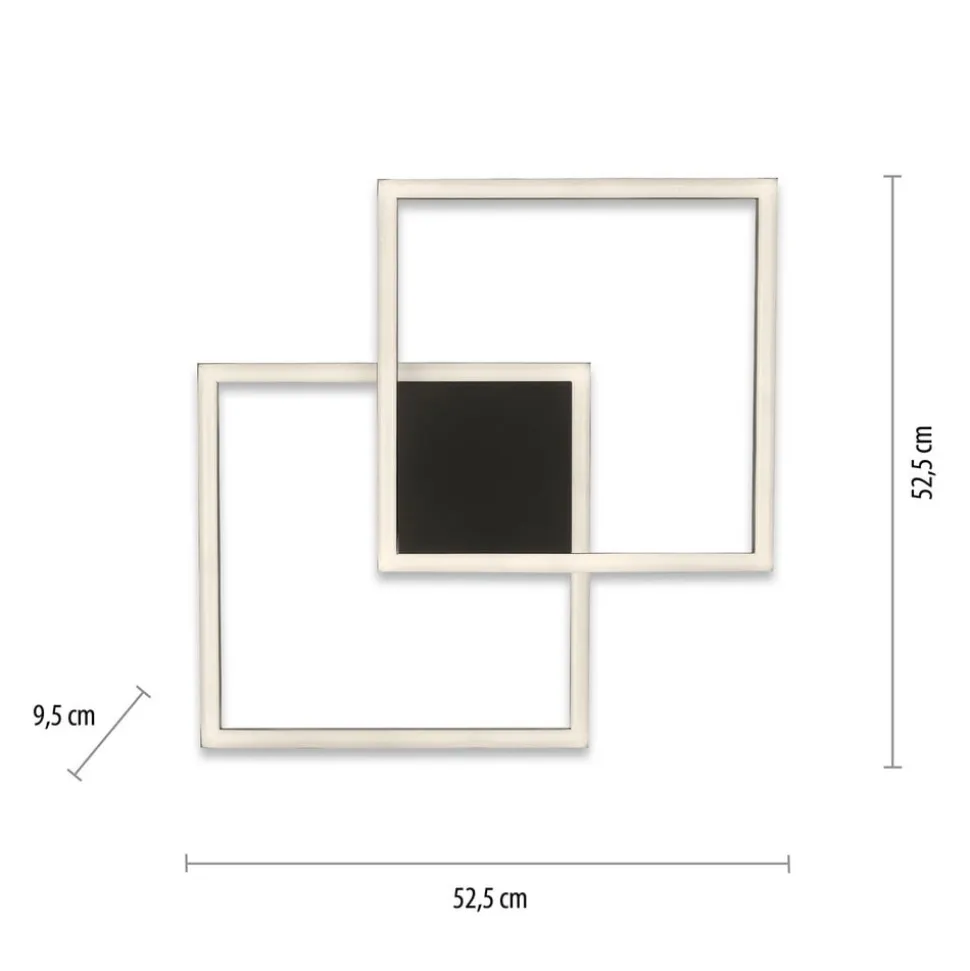Paul Neuhaus Q-MARKO LED-loftlampe, 2 lk, kantet