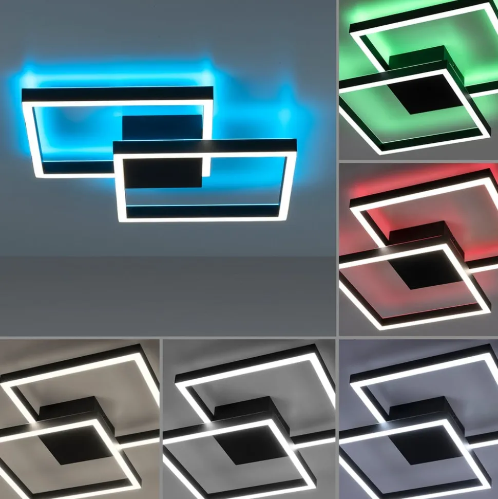 Paul Neuhaus Q-MARKO LED-loftlampe, 2 lk, kantet