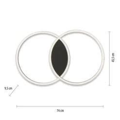 Paul Neuhaus Q-MARKO LED-loftlampe, 2 lk, rund