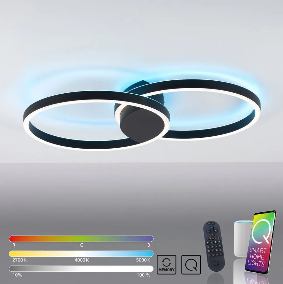 Paul Neuhaus Q-MARKO LED-loftlampe, 2 lk, rund