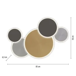 Paul Neuhaus Q-Piato LED-loftlampe, 5 lyskilder