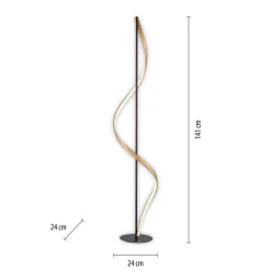 Paul Neuhaus Q-Swing gulvlampe antracit/messing