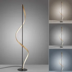 Paul Neuhaus Q-Swing gulvlampe antracit/messing