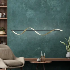 Paul Neuhaus Q-Swing hængelampe, antracit/messing