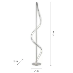 Paul Neuhaus Q-Swing LED-gulvlampe, stål