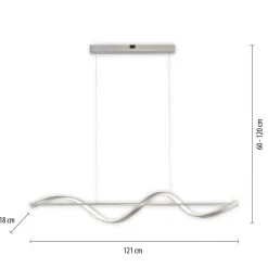 Paul Neuhaus Q-Swing LED-hængelampe, stål