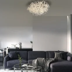 Paul Neuhaus Ricicle loftslampe, krystalpendel, Ø 60 cm