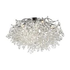 Paul Neuhaus Ricicle loftslampe, krystalpendel, Ø 60 cm