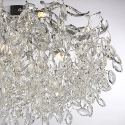 Paul Neuhaus Ricicle loftslampe, krystalpendel, Ø 60 cm