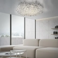 Paul Neuhaus Ricicle loftslampe, krystalpendel, Ø 80 cm