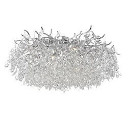 Paul Neuhaus Ricicle loftslampe, krystalpendel, Ø 80 cm