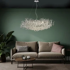 Paul Neuhaus Ricicle-lysekrone, krom, længde 120 cm