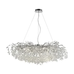 Paul Neuhaus Ricicle-lysekrone, krom, længde 120 cm