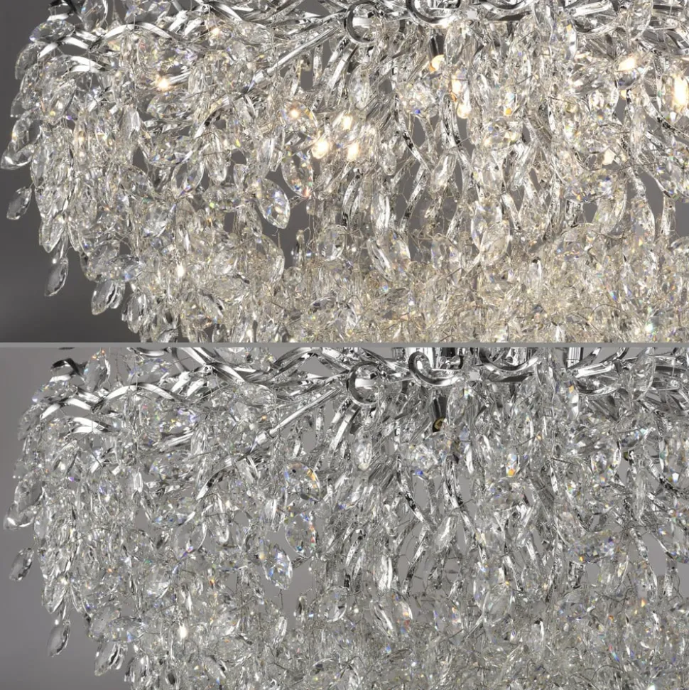 Paul Neuhaus Ricicle-lysekrone, krom, længde 120 cm