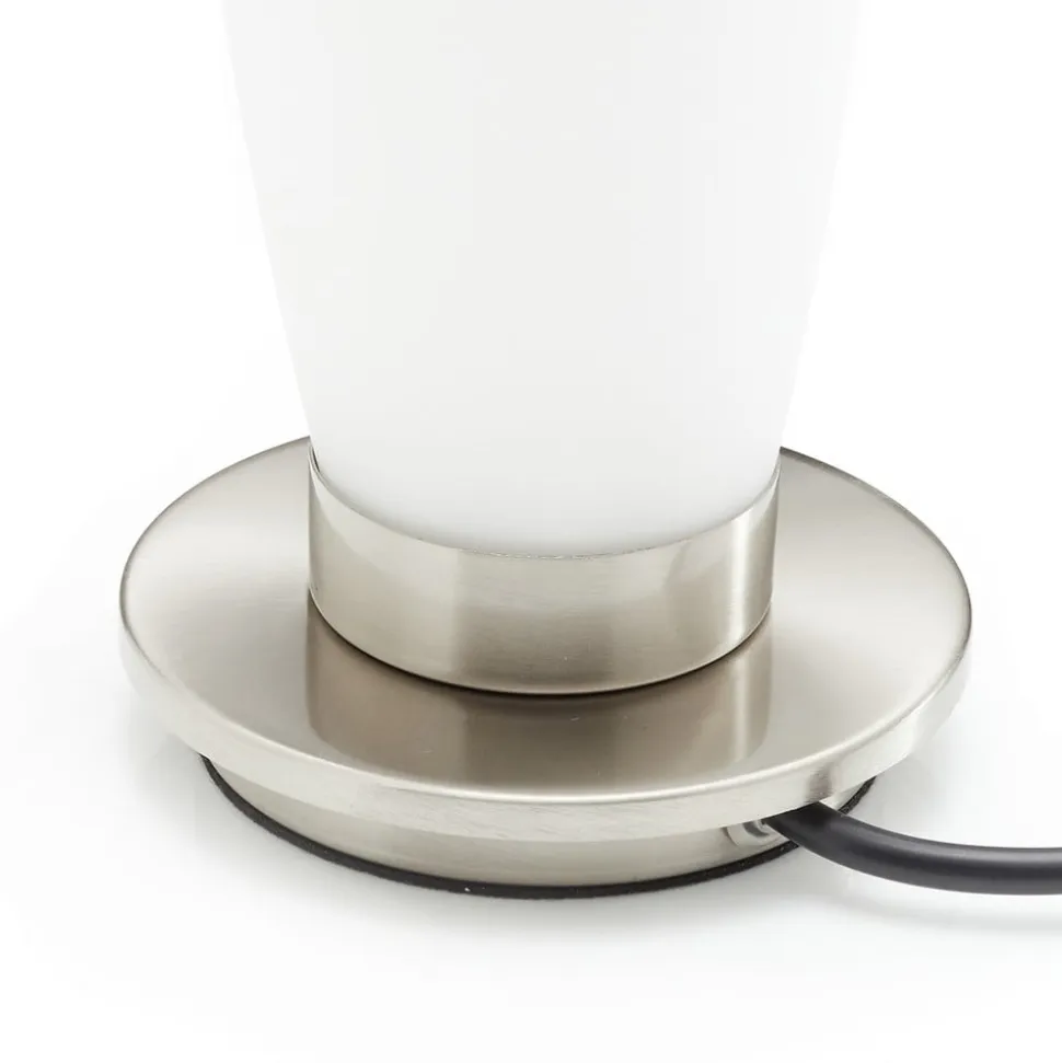 Paul Neuhaus Tyra bordlampe, glas, Ø 10 cm, dæmpbar, G9