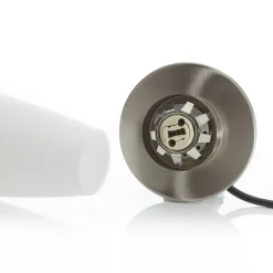 Paul Neuhaus Tyra bordlampe, glas, Ø 10 cm, dæmpbar, G9