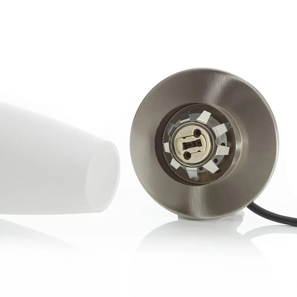 Paul Neuhaus Tyra bordlampe, glas, Ø 10 cm, dæmpbar, G9