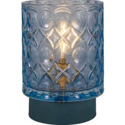 Pauleen Chic Glamour E14-LED-batteri, metal, blå