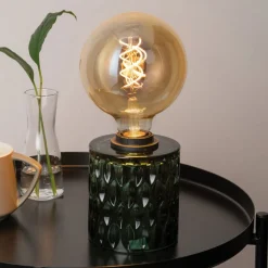 Pauleen Crystal Magic bordlampe af grønt glas