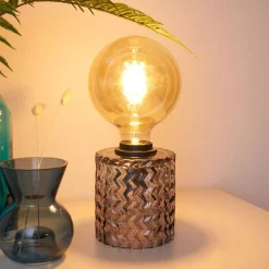 Pauleen Crystal Smoking bordlampe med glassokkel
